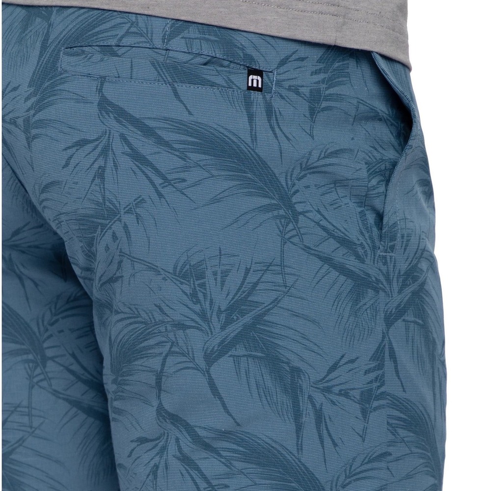 TravisMathew Jungle Oasis Shorts Blue Palm Leaf Print Mens 32 Golf Lifestyle 9" - Picture 3 of 7